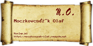 Moczkovcsák Olaf névjegykártya